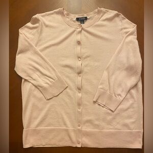 Chaps Baby Pink Powder Blush XL Women’s Cardigan